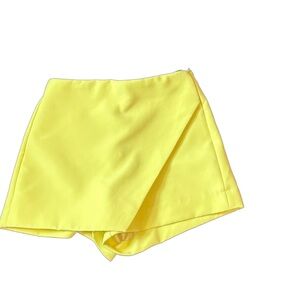 Zara Neon Asymmetric Women's Skort